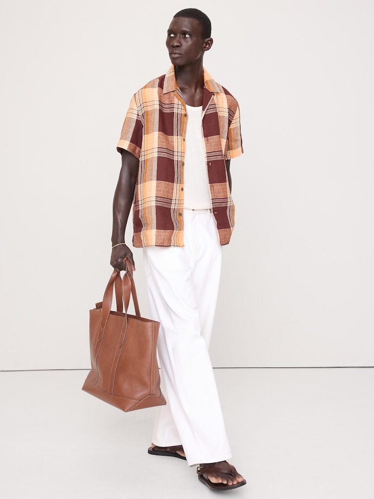 Standard-Fit Linen Resort Shirt