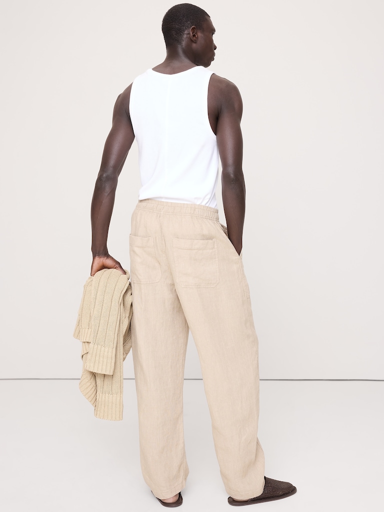 Relaxed Linen Utility Beach Pant