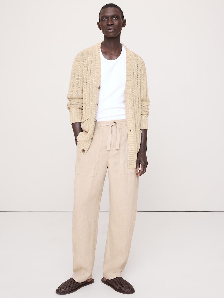 Relaxed Linen Utility Beach Pant