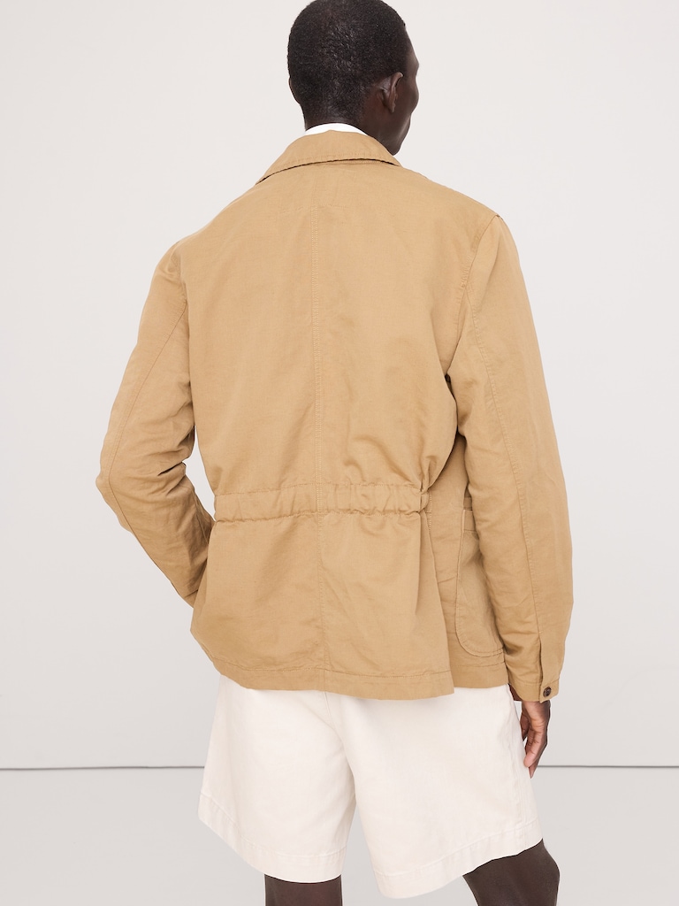 Italian Linen-Cotton Shirt Jacket
