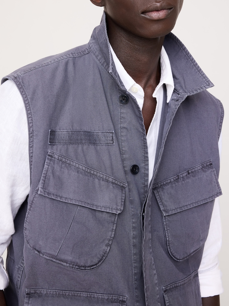Cotton Utility Vest