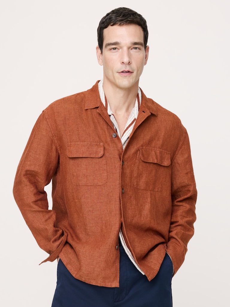 Relaxed-Fit Linen Resort Shirt