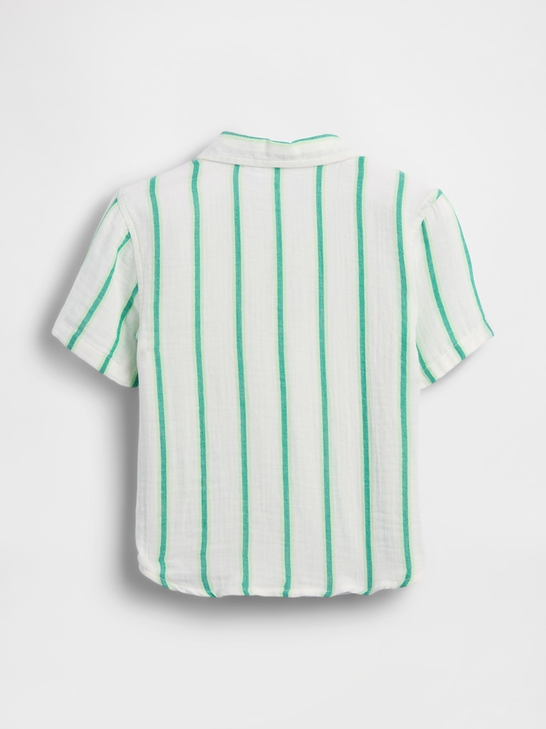 Baby & Toddler Cotton Gauze Print Polo Shirt