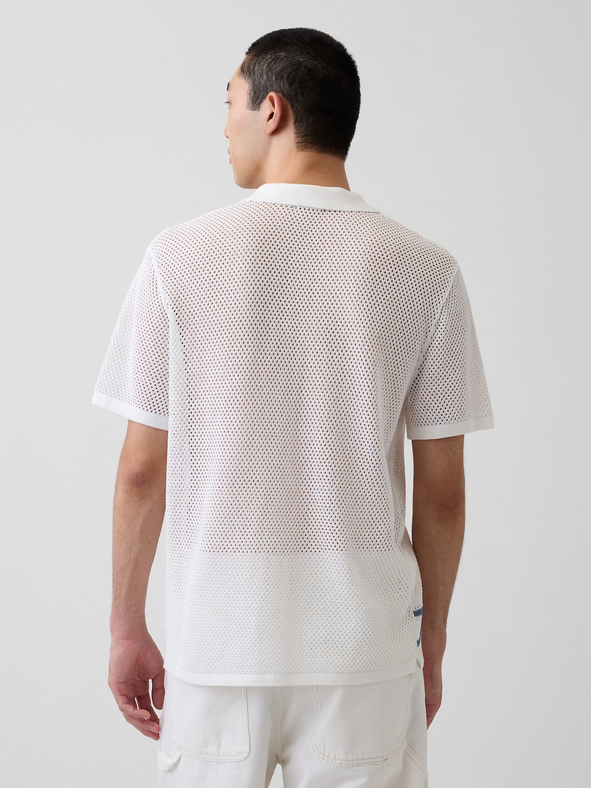 Stripe Camp Collar Sweater Shirt