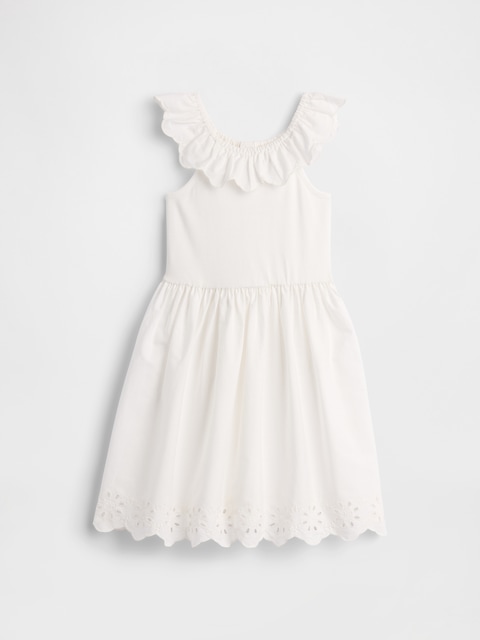 lace top tulle skirt dress Sleeveless Illusion Lace Top, Tulle Skirt Flower Girl Dress 5747 8 / White main image 0