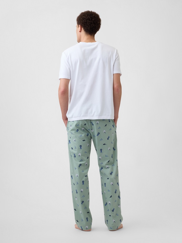 Relaxed Poplin PJ Pants