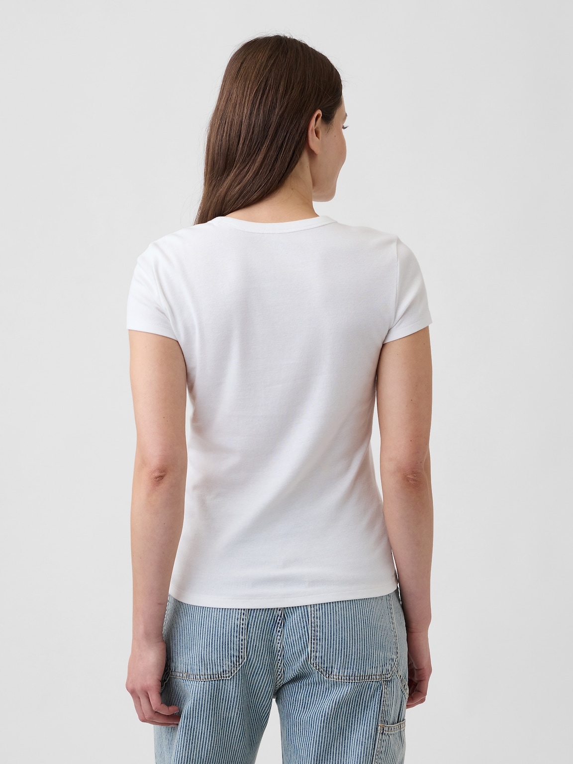 Modern Ribbed Crewneck T-Shirt