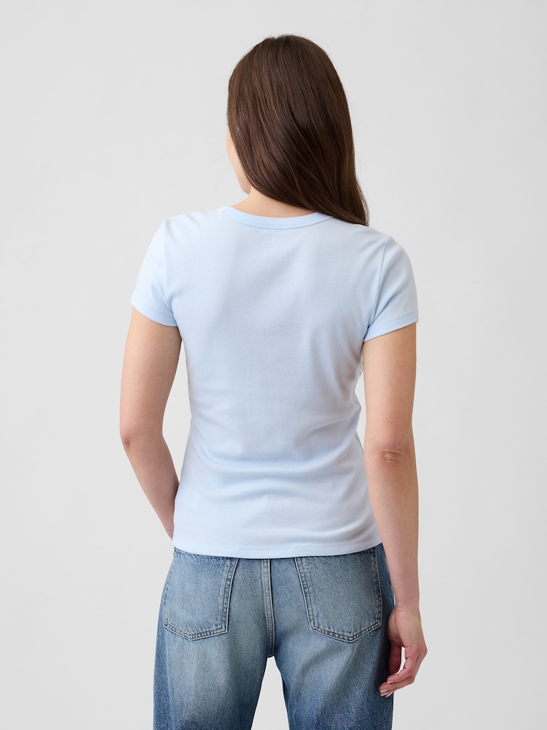 Modern Ribbed Crewneck T-Shirt
