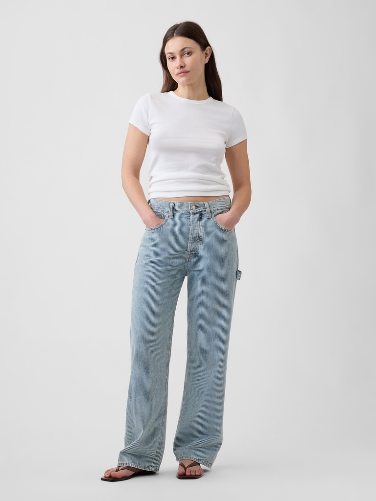 Modern Ribbed Crewneck T-Shirt