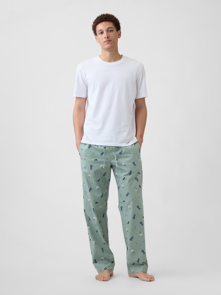 Relaxed Poplin PJ Pants