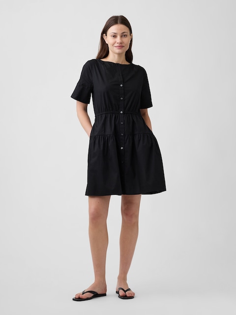 black dress gap Valentina Black Cocktail Midi Party Dress Black / L main image 1