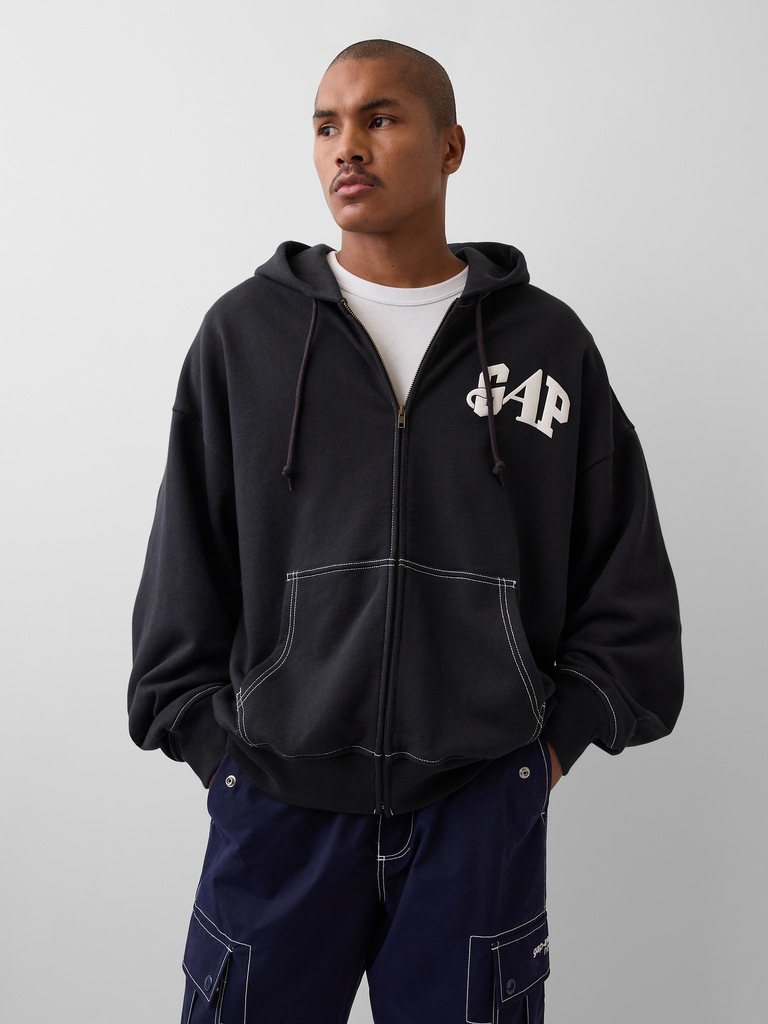 Gap × Awake NY Heavyweight Oversized Logo Zip Hoodie