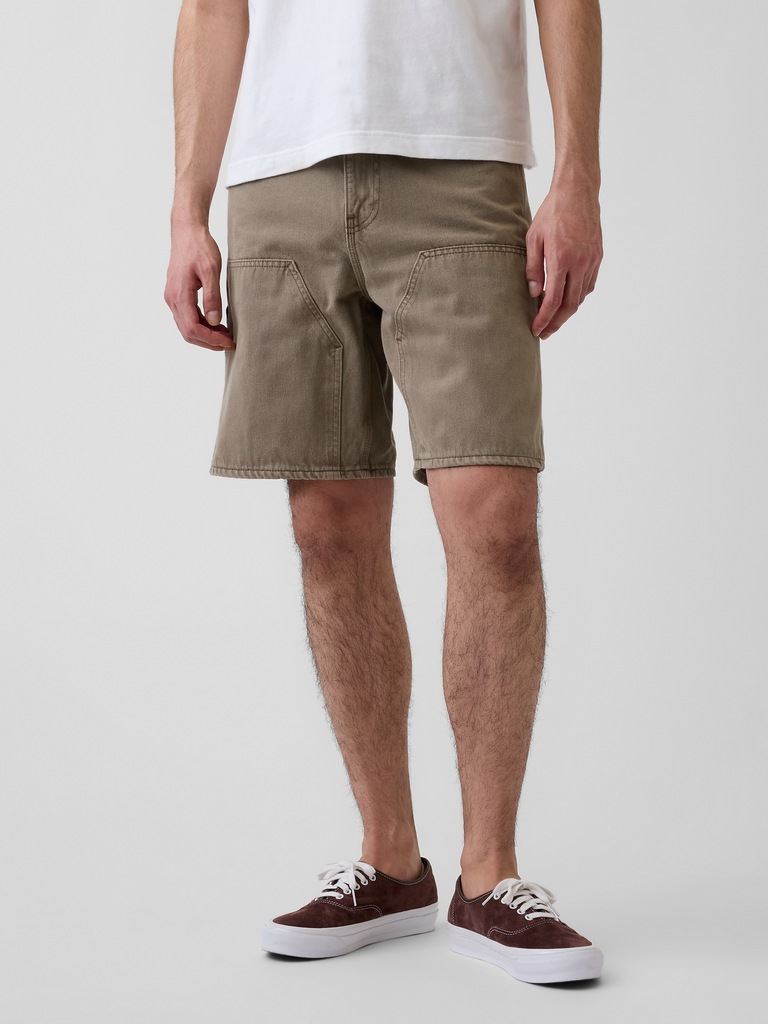 9" Loose Denim Carpenter Shorts