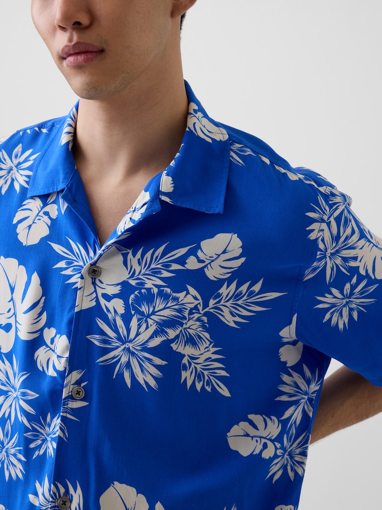 Relaxed Camp Collar Shirt