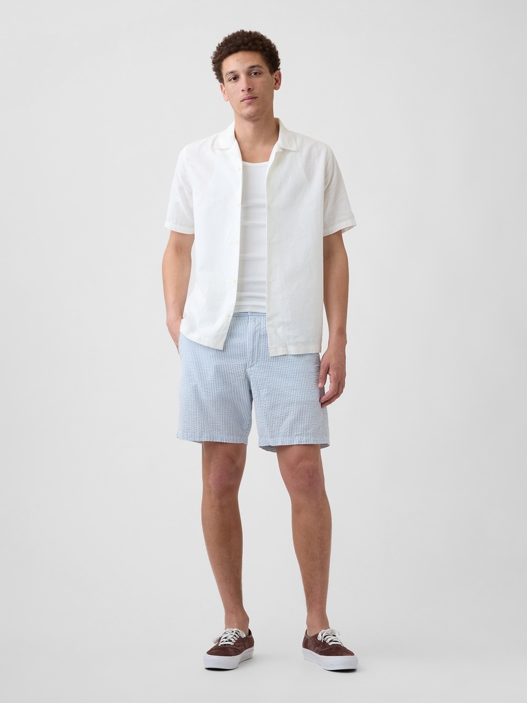 7" Essential Seersucker Shorts