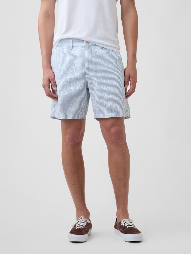 7" Essential Seersucker Shorts