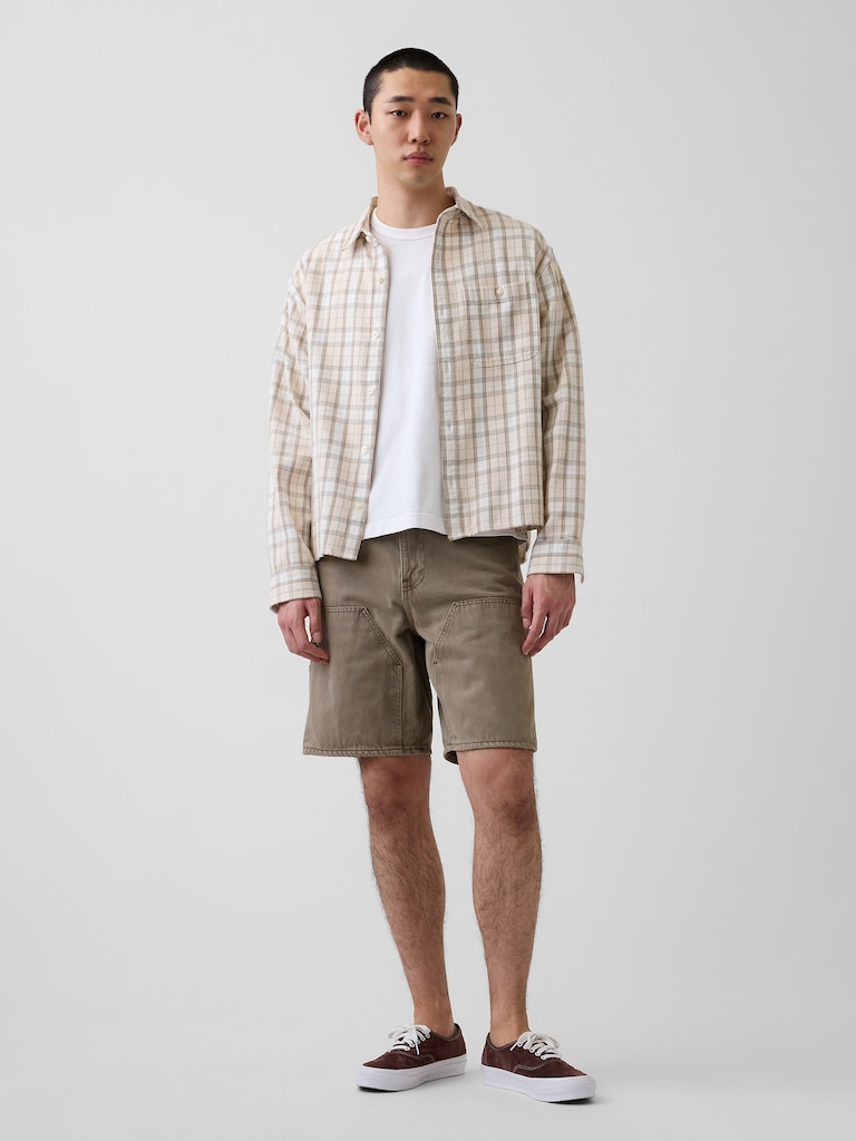 9" Loose Denim Carpenter Shorts