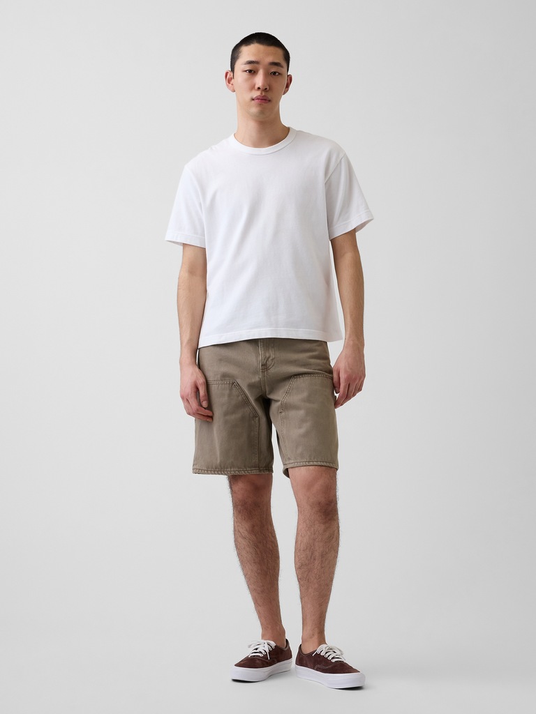 9" Loose Denim Carpenter Shorts