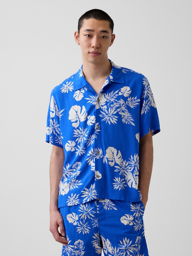 Relaxed Camp Collar Shirt