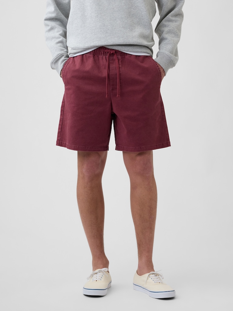 7" Essential Pull-On Khaki Shorts
