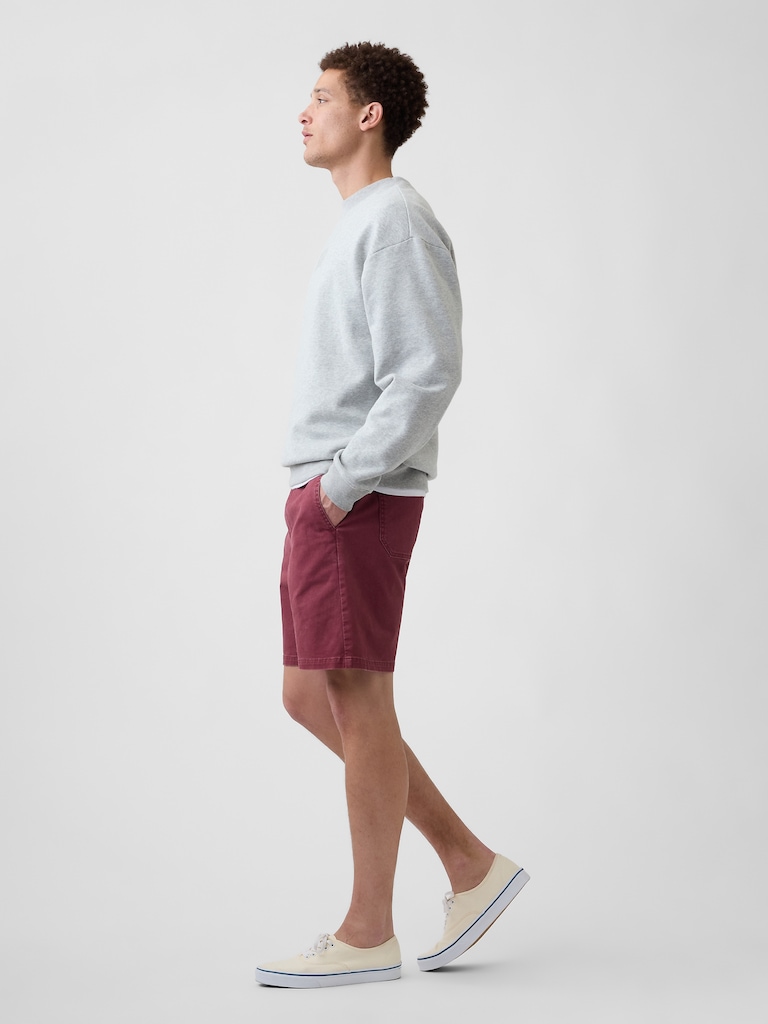 7" Essential Pull-On Khaki Shorts