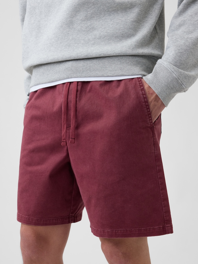 7" Essential Pull-On Khaki Shorts