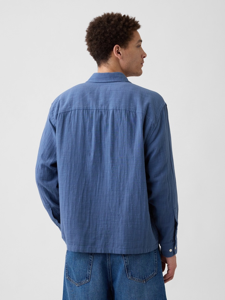 Gauze Shirt in Boxy Fit