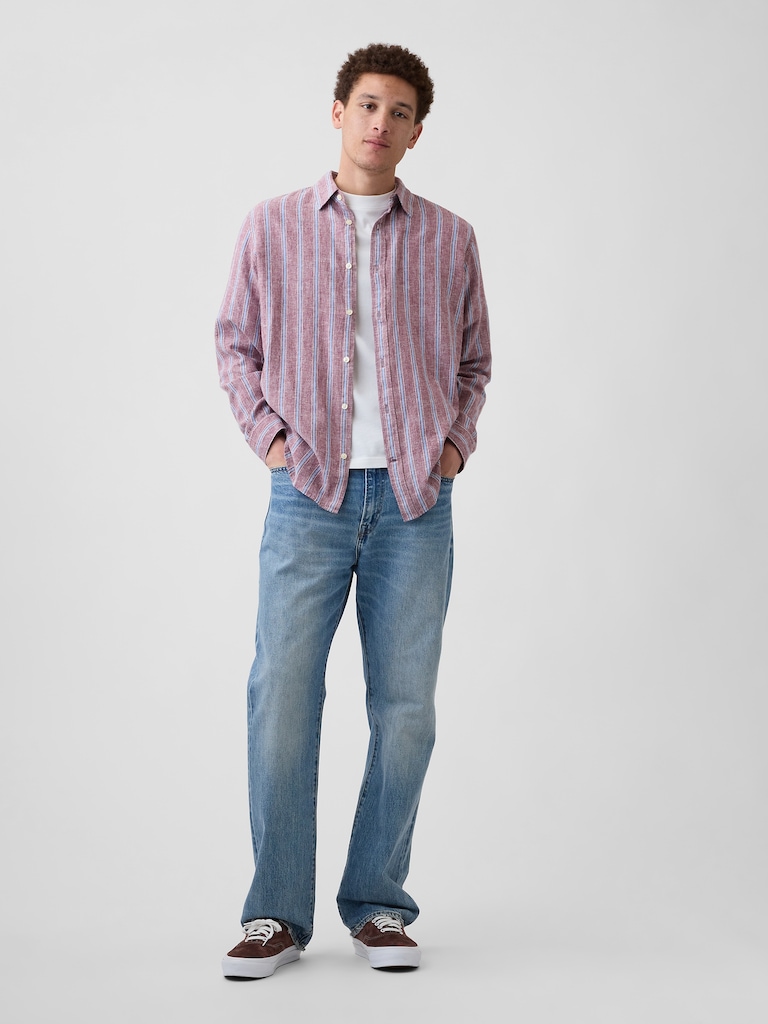 Linen-Blend Shirt in Standard Fit