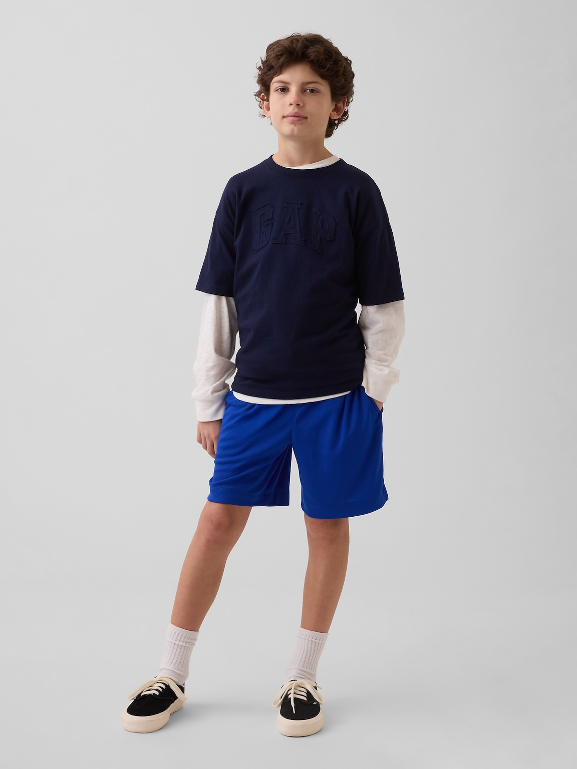 Kids GapFit 6" Recycled Mesh Easy Shorts