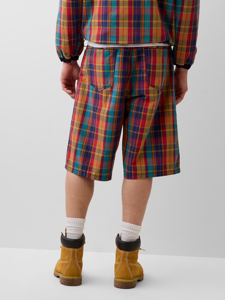 Gap × Awake NY Plaid Canvas Baggy Shorts