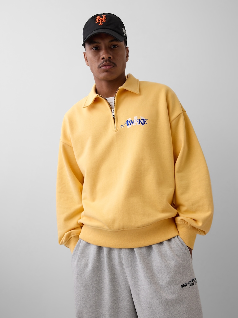 Gap × Awake NY Heavyweight Oversized Quarter-Zip Pullover
