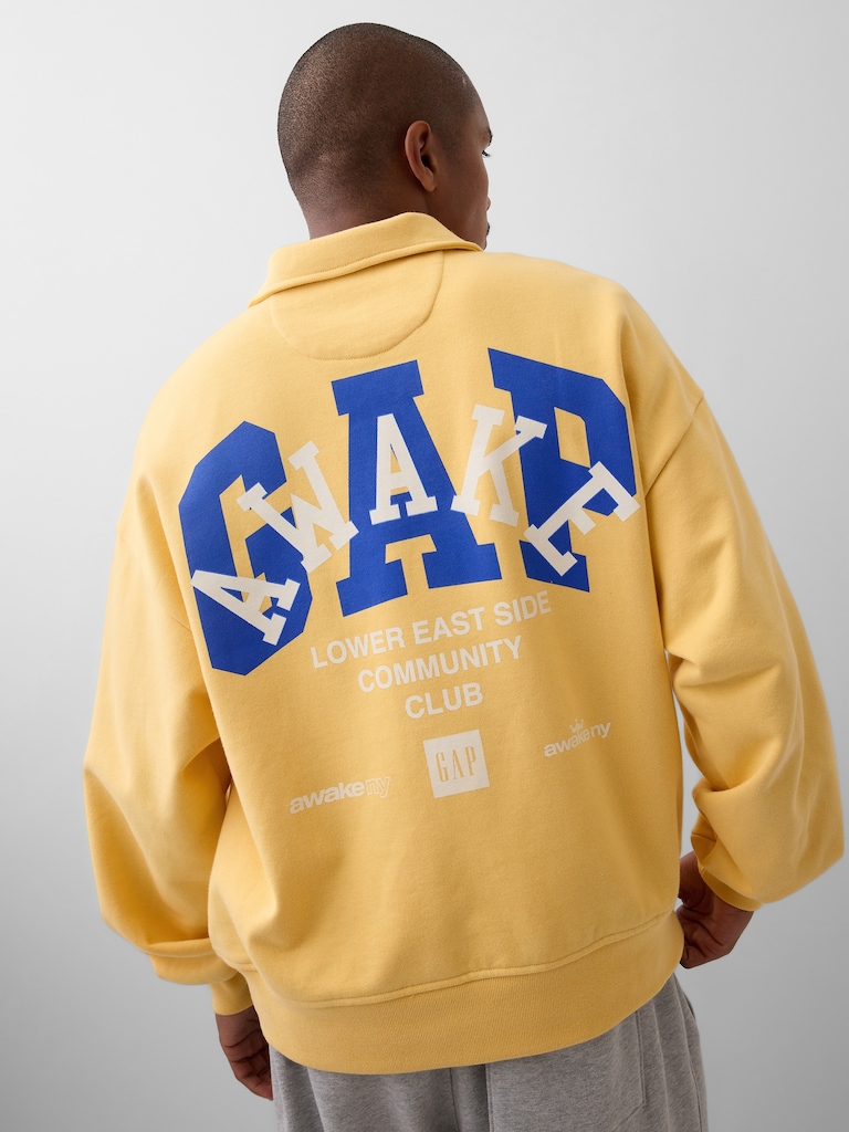 Gap × Awake NY Heavyweight Oversized Quarter-Zip Pullover