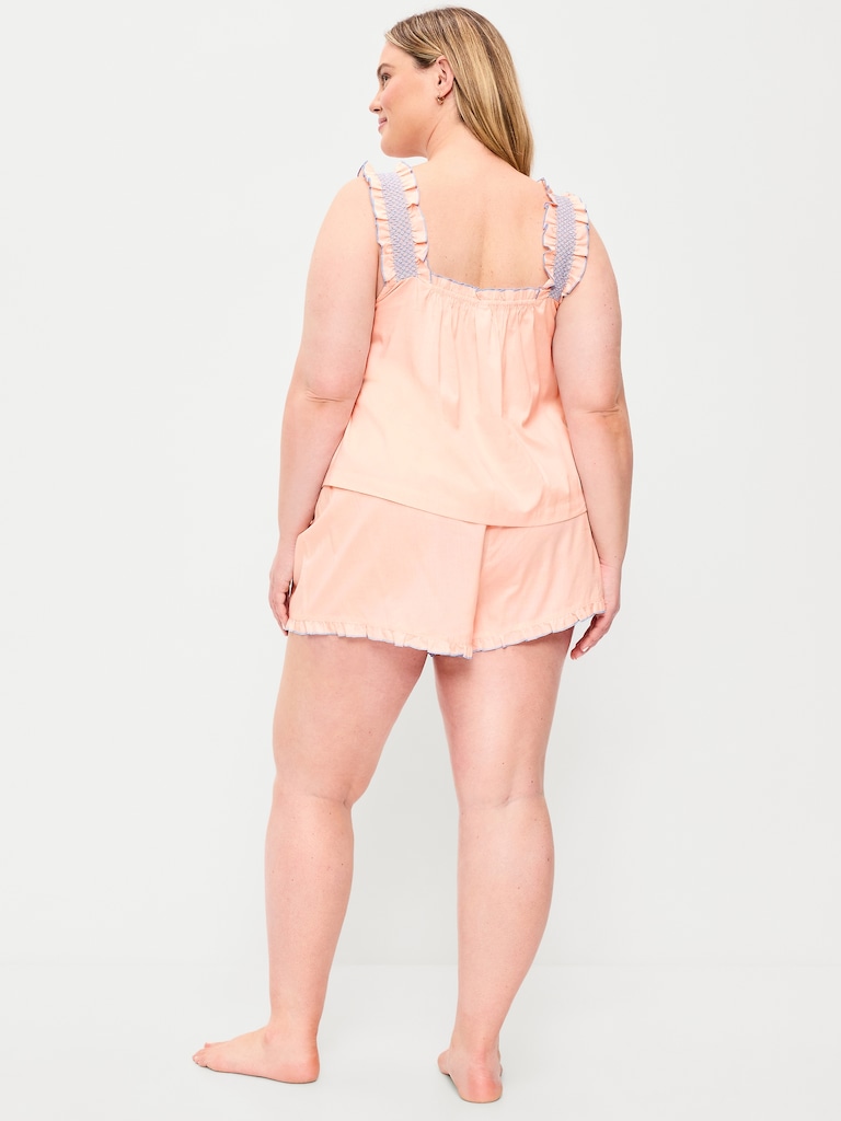 Ruffled Pajama Tank and Shorts Set