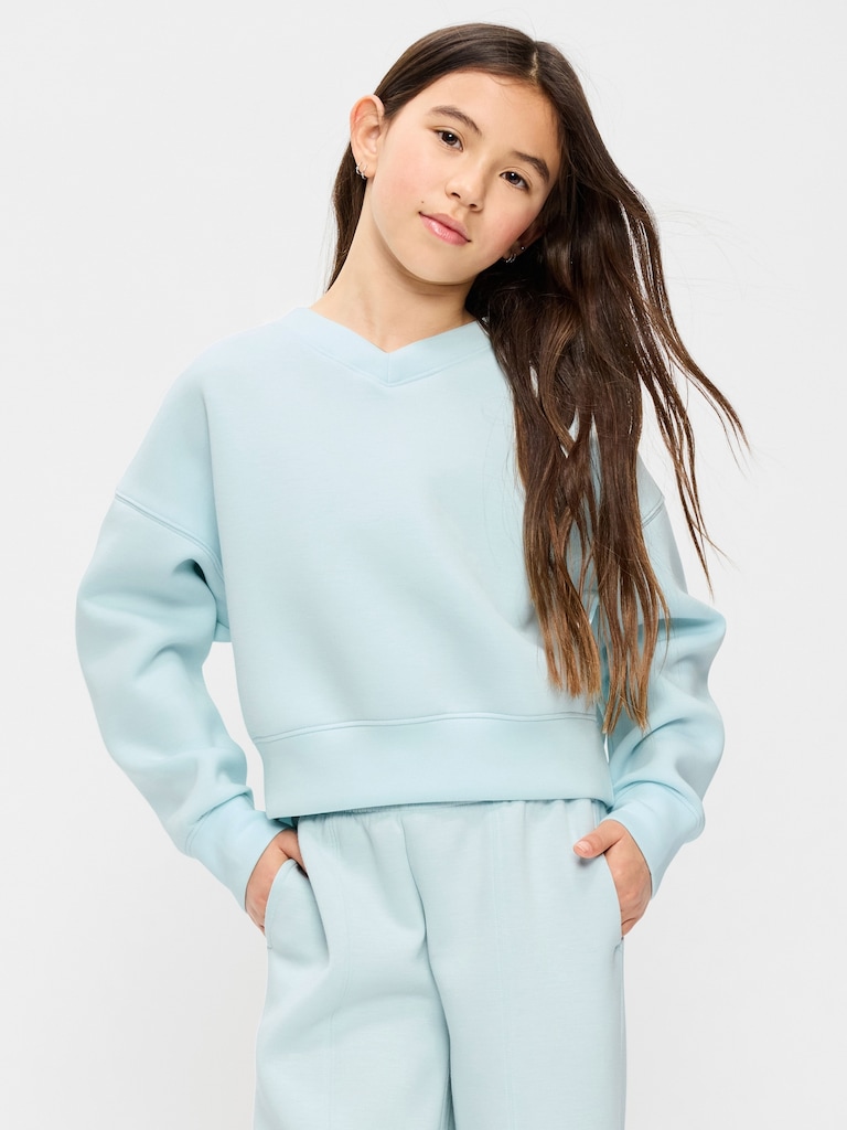 Bounce Fleece V-Neck Sweatshirt for Girls