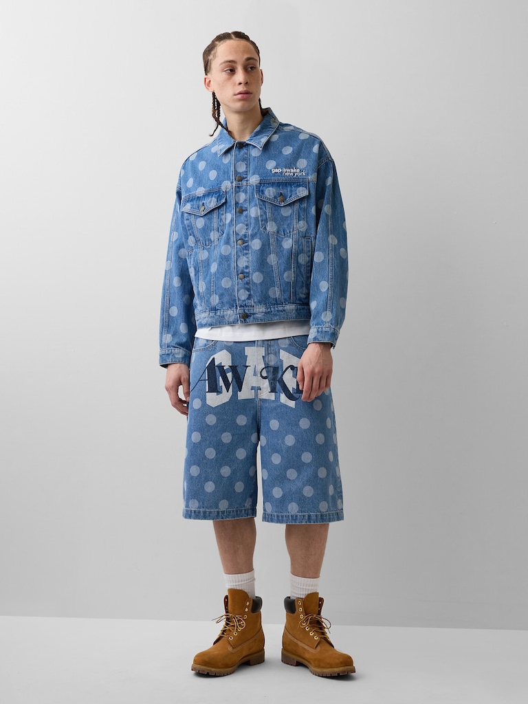 Gap × Awake NY ‘90s Loose Dotted Denim Shorts  