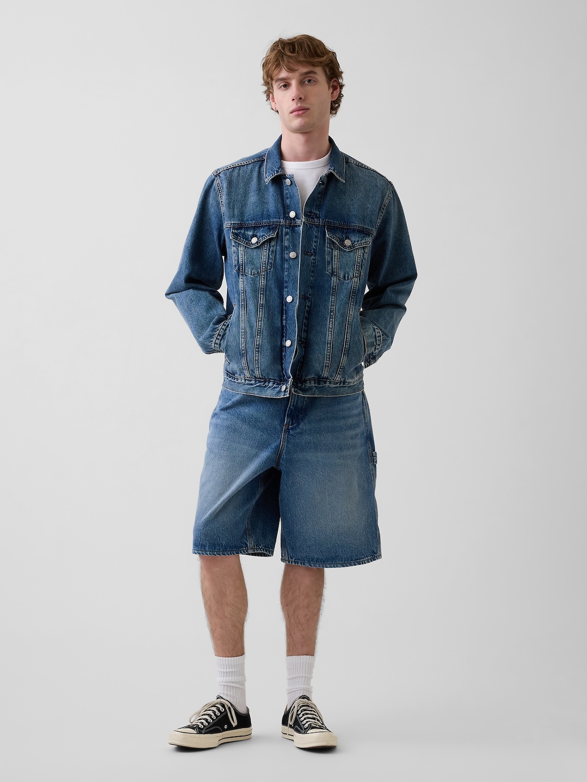 10.5" Baggy Denim Carpenter Shorts
