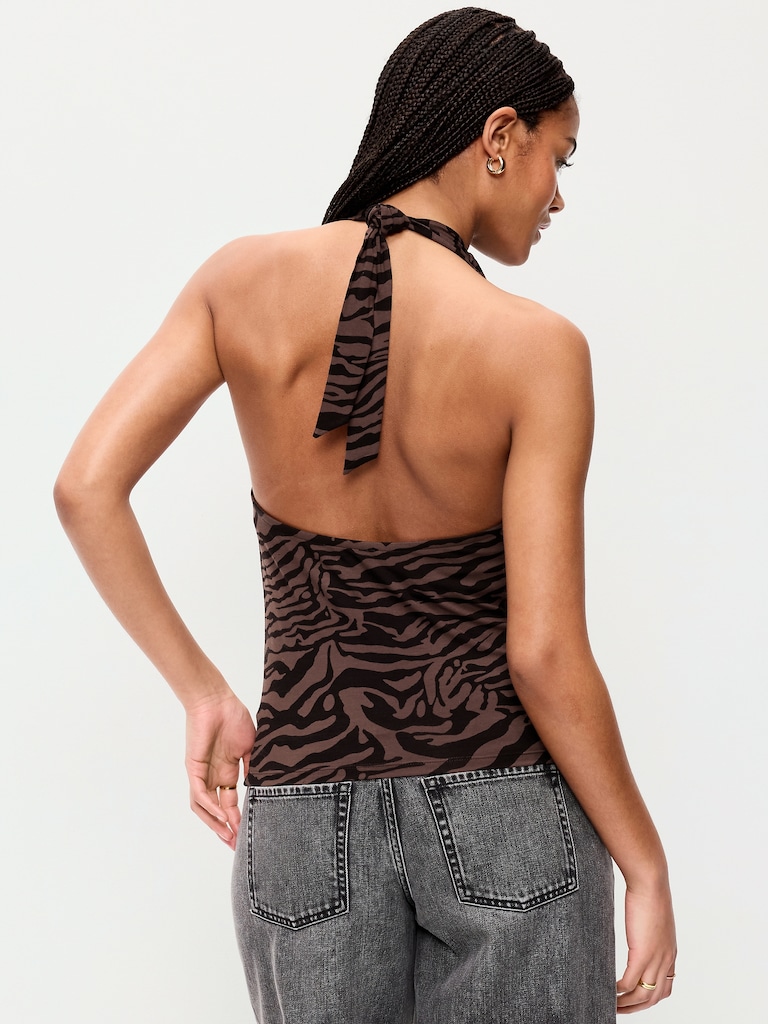 Cowl-Neck Halter Top