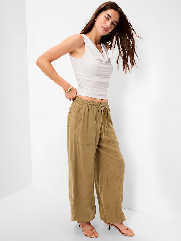 Asymmetrical Side-Cinch Tank Top