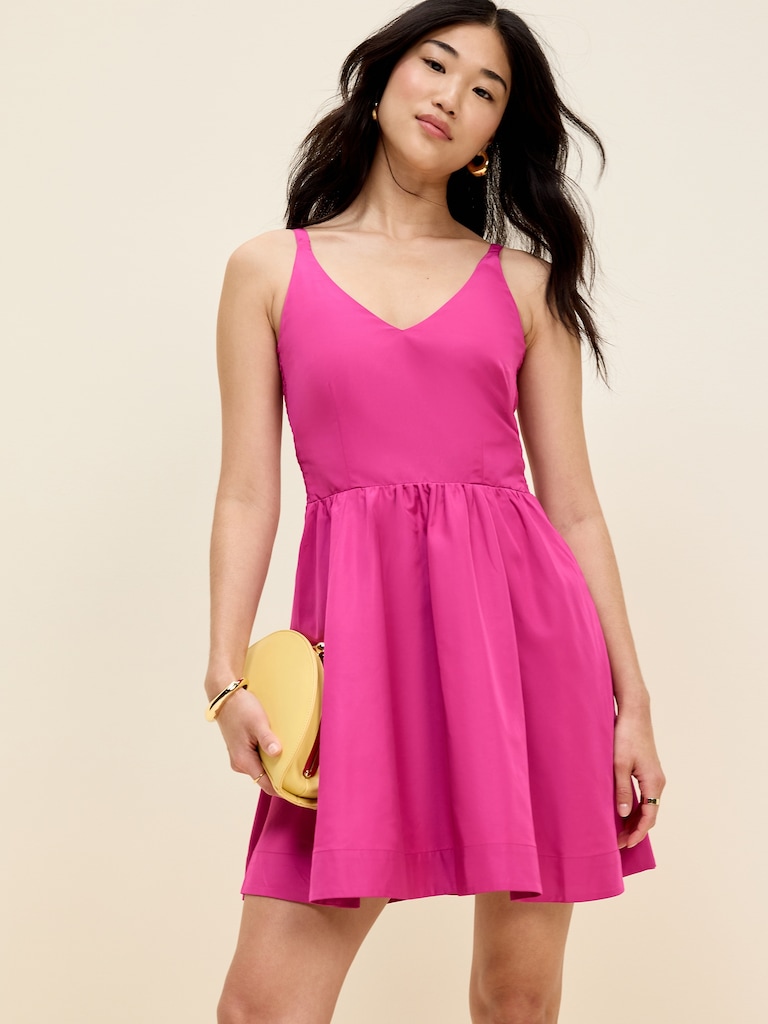 The Occasion by Old Navy Fit & Flare Taffeta Mini Dress
