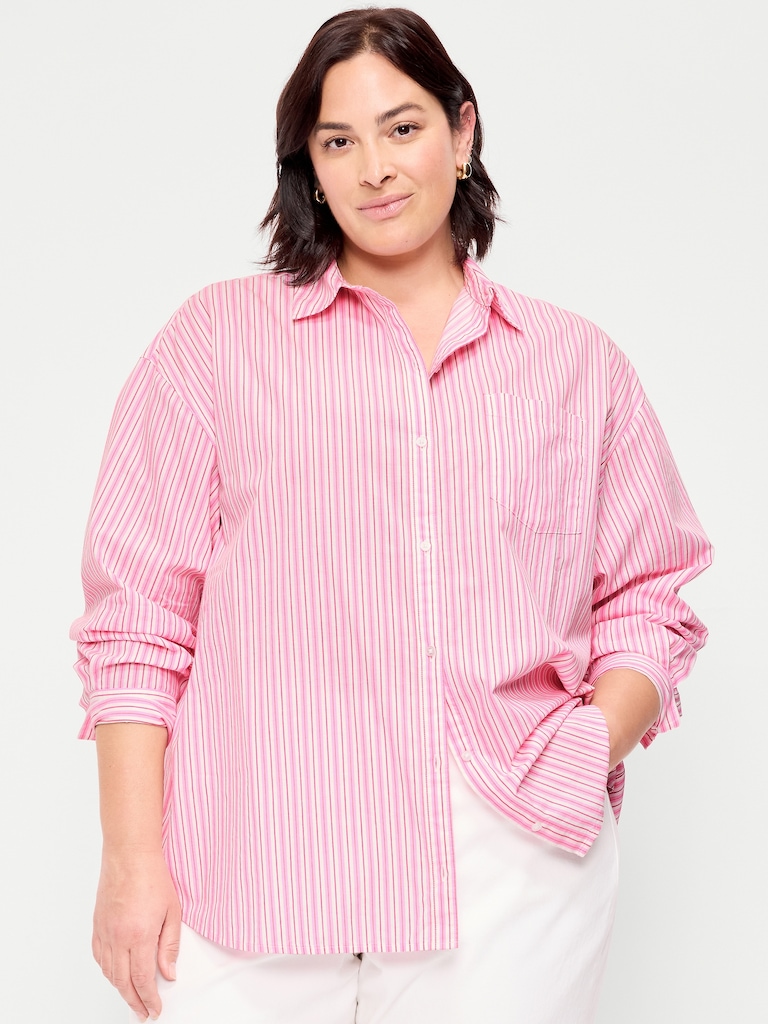 Oversized Button-Down Boyfriend Shirt
