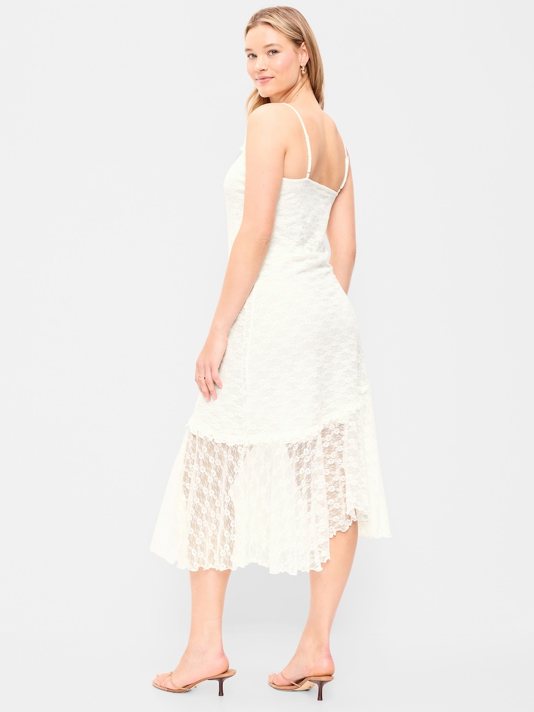Fit & Flare Lace Midi Dress