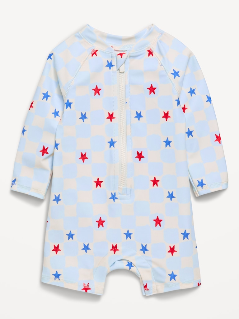 Printed Swim Rashguard Bodysuit for Baby