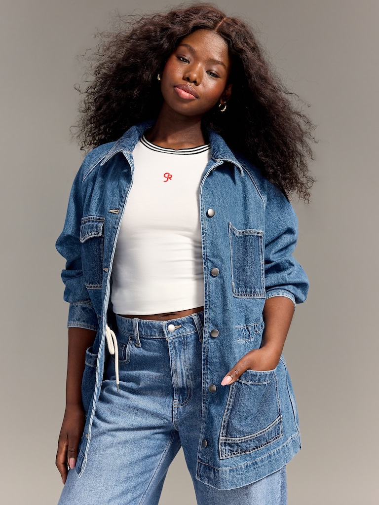 Old Navy x Christopher John Rogers Chore Utility Jean Jacket