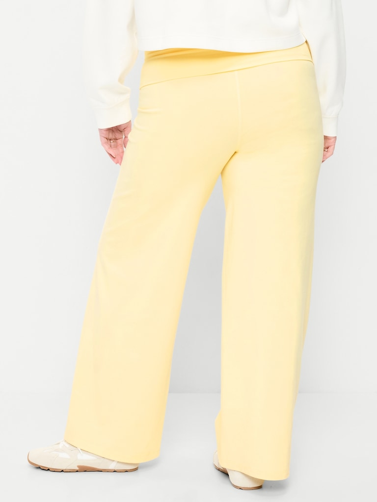 High-Waisted PowerChill Fold-Over Wide-Leg Pants