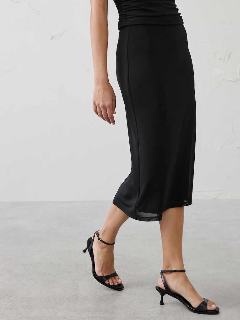 Mesh Midi Skirt