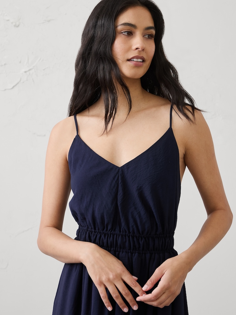 Open-Back Tie Maxi Dress