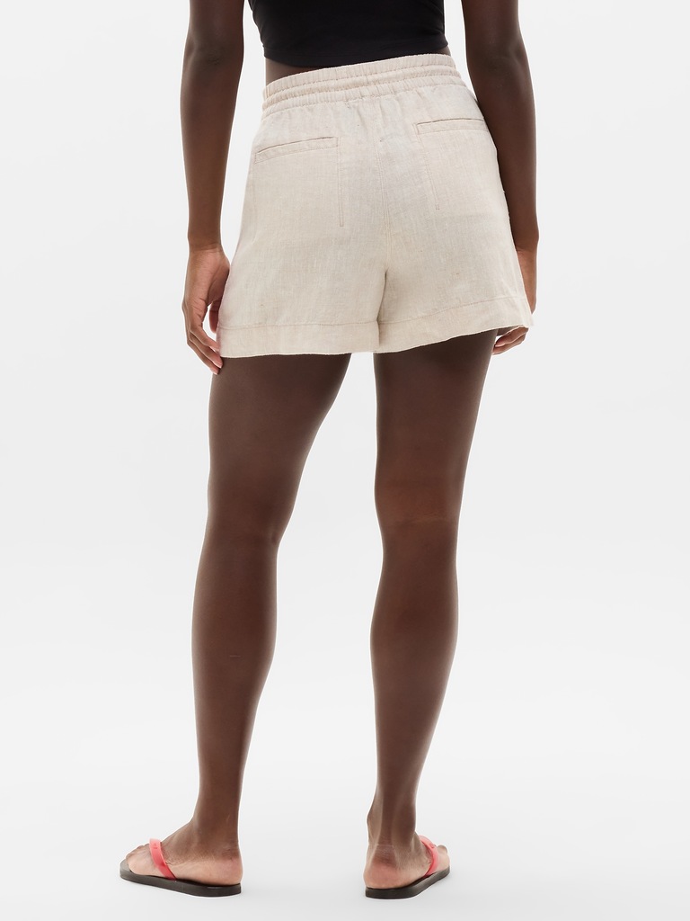 Retreat Linen Mid Rise 4" Short