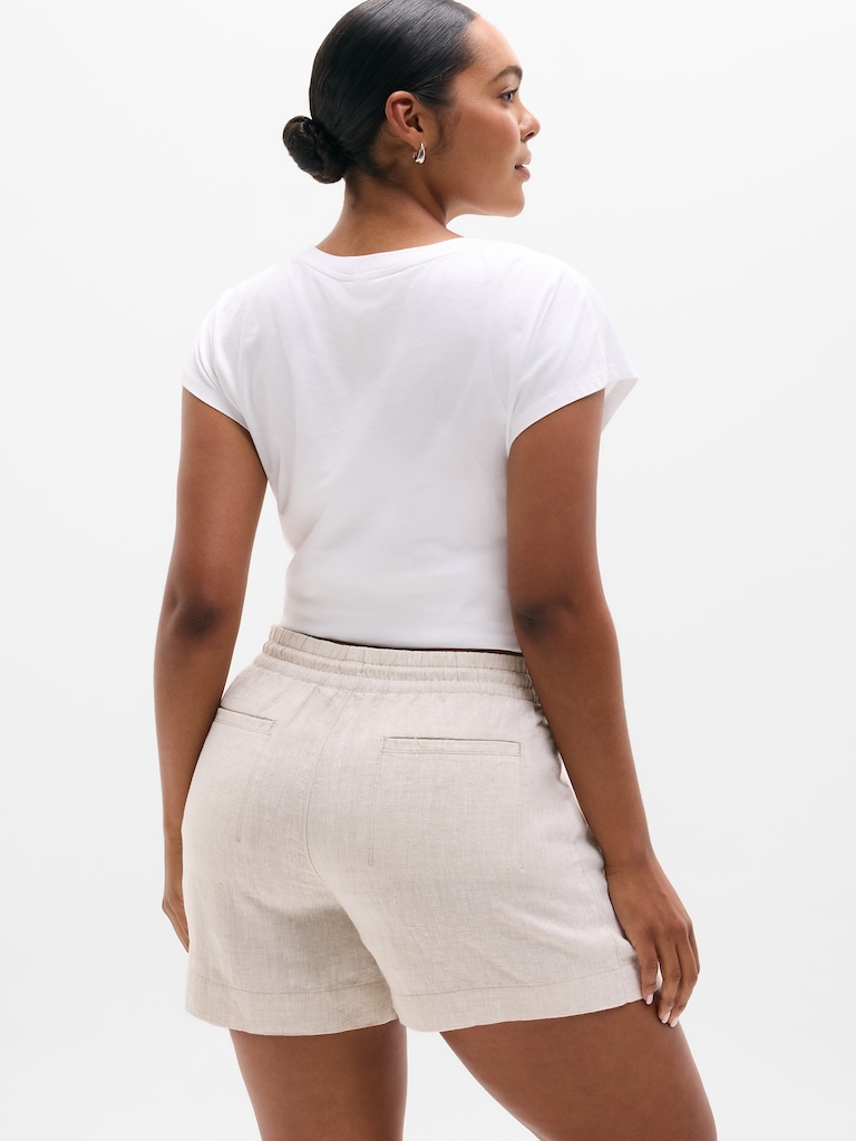 Retreat Linen Mid Rise 4" Short