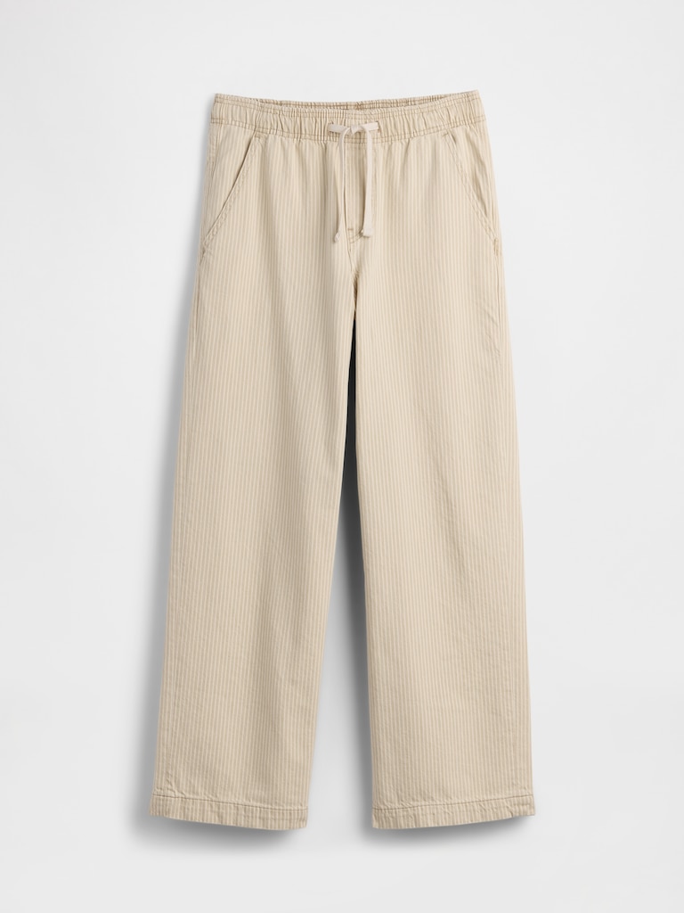 High Rise Pull-On Wide-Leg Jeans