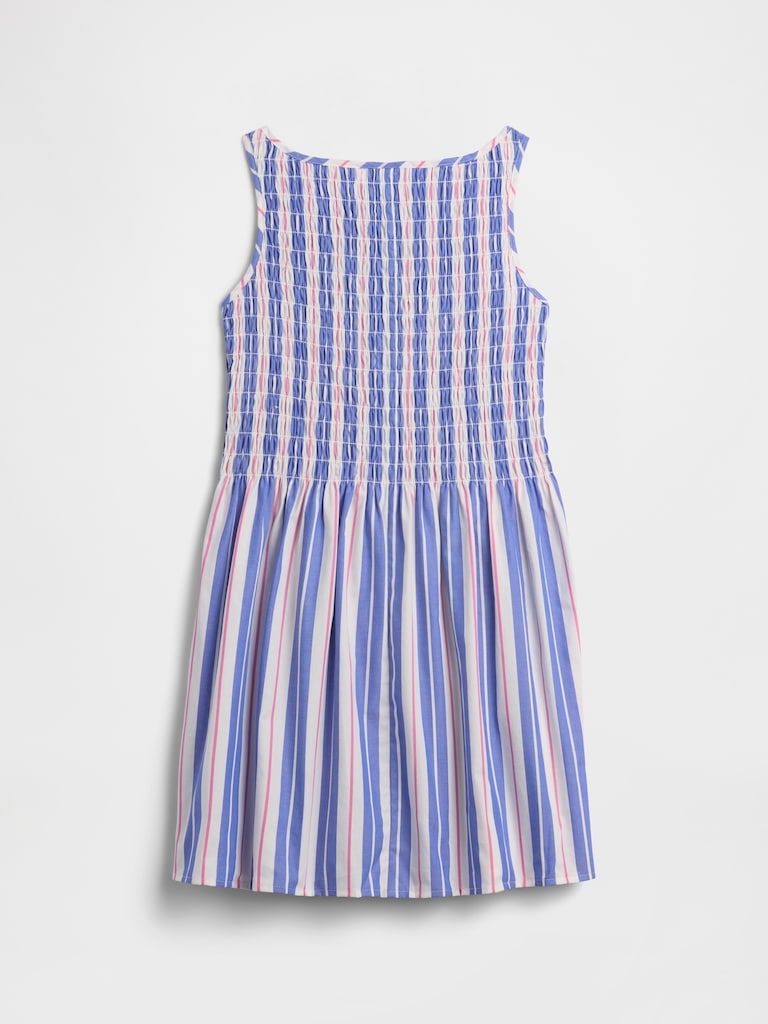 Kids Smocked Poplin Dress